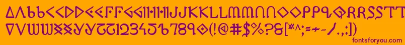 Ppressb Font – Purple Fonts on Orange Background