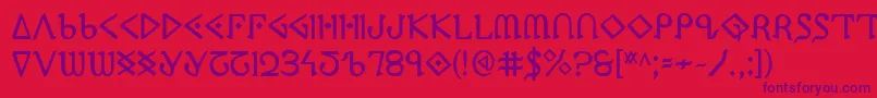 Ppressb Font – Purple Fonts on Red Background