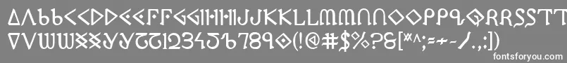 フォントPpressb – 灰色の背景に白い文字