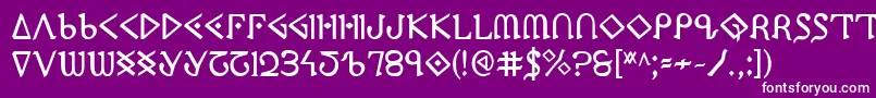 フォントPpressb – 紫の背景に白い文字