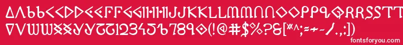 フォントPpressb – 赤い背景に白い文字