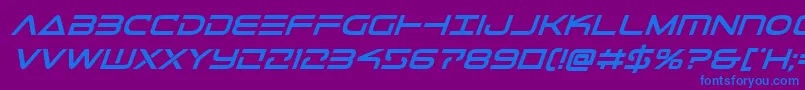 Telemarinesboldital1 Font – Blue Fonts on Purple Background