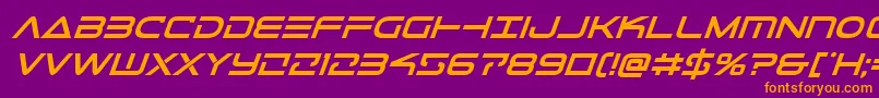 Telemarinesboldital1 Font – Orange Fonts on Purple Background