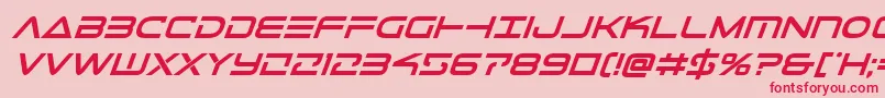 Telemarinesboldital1 Font – Red Fonts on Pink Background