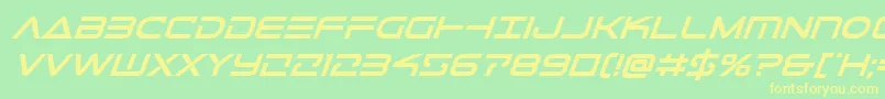 Telemarinesboldital1 Font – Yellow Fonts on Green Background