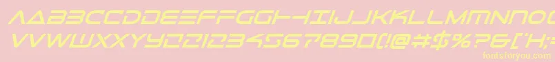 Telemarinesboldital1 Font – Yellow Fonts on Pink Background