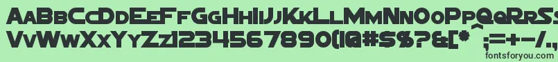 Шрифт SigmaFiveMarqueeBold – чёрные шрифты на зелёном фоне