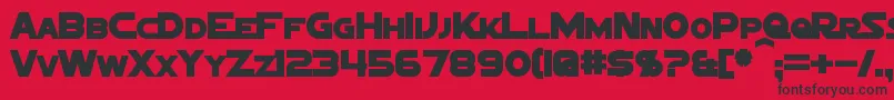 フォントSigmaFiveMarqueeBold – 赤い背景に黒い文字