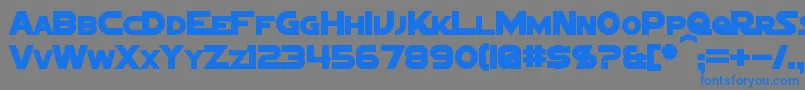 Шрифт SigmaFiveMarqueeBold – синие шрифты на сером фоне