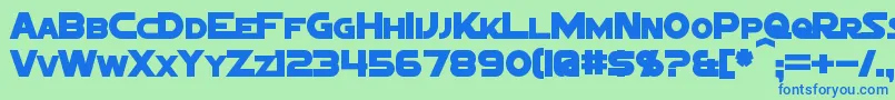 SigmaFiveMarqueeBold-fontti – siniset fontit vihreällä taustalla
