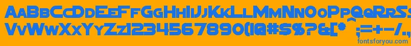 Шрифт SigmaFiveMarqueeBold – синие шрифты на оранжевом фоне