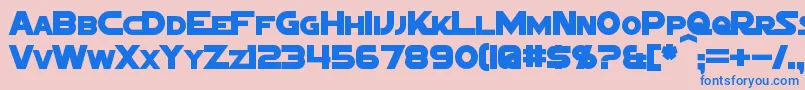 SigmaFiveMarqueeBold-fontti – siniset fontit vaaleanpunaisella taustalla