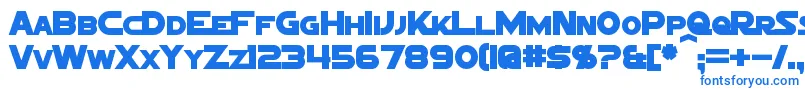 フォントSigmaFiveMarqueeBold – 白い背景に青い文字