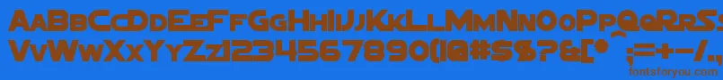 Шрифт SigmaFiveMarqueeBold – коричневые шрифты на синем фоне