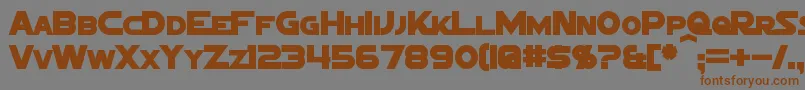 SigmaFiveMarqueeBold Font – Brown Fonts on Gray Background