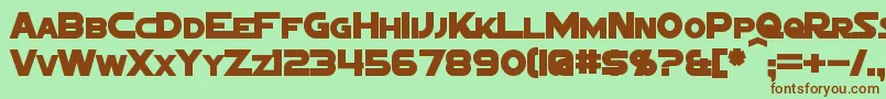 フォントSigmaFiveMarqueeBold – 緑の背景に茶色のフォント