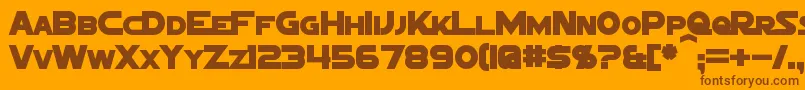 Шрифт SigmaFiveMarqueeBold – коричневые шрифты на оранжевом фоне