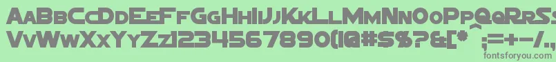フォントSigmaFiveMarqueeBold – 緑の背景に灰色の文字