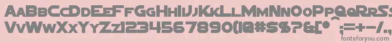 SigmaFiveMarqueeBold-Schriftart – Graue Schriften auf rosa Hintergrund