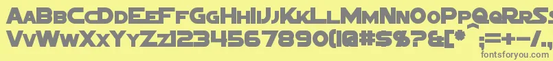 フォントSigmaFiveMarqueeBold – 黄色の背景に灰色の文字