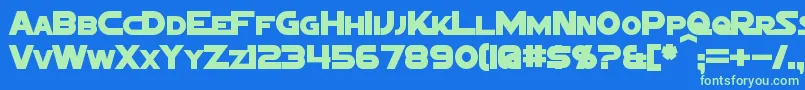 Шрифт SigmaFiveMarqueeBold – зелёные шрифты на синем фоне
