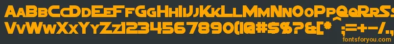 フォントSigmaFiveMarqueeBold – 黒い背景にオレンジの文字