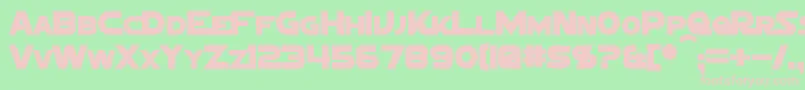 SigmaFiveMarqueeBold-Schriftart – Rosa Schriften auf grünem Hintergrund
