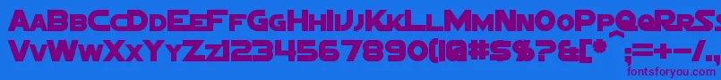 SigmaFiveMarqueeBold Font – Purple Fonts on Blue Background