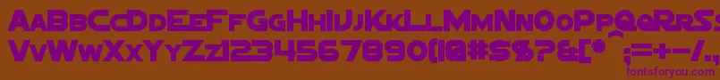 SigmaFiveMarqueeBold Font – Purple Fonts on Brown Background