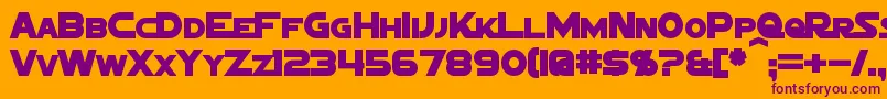 フォントSigmaFiveMarqueeBold – オレンジの背景に紫のフォント