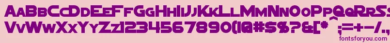 Шрифт SigmaFiveMarqueeBold – фиолетовые шрифты на розовом фоне