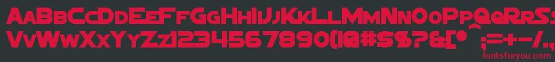 SigmaFiveMarqueeBold-fontti – punaiset fontit mustalla taustalla