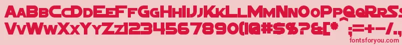 SigmaFiveMarqueeBold-fontti – punaiset fontit vaaleanpunaisella taustalla