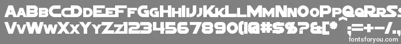 SigmaFiveMarqueeBold-Schriftart – Weiße Schriften auf grauem Hintergrund