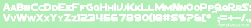 フォントSigmaFiveMarqueeBold – 緑の背景に白い文字