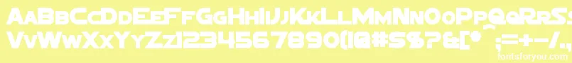 SigmaFiveMarqueeBold Font – White Fonts on Yellow Background