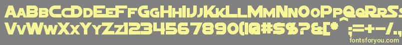 フォントSigmaFiveMarqueeBold – 黄色のフォント、灰色の背景