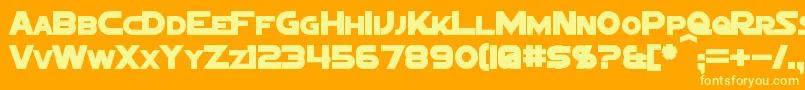 フォントSigmaFiveMarqueeBold – オレンジの背景に黄色の文字