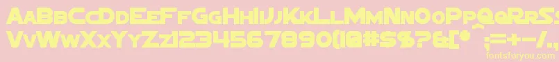 SigmaFiveMarqueeBold-fontti – keltaiset fontit vaaleanpunaisella taustalla