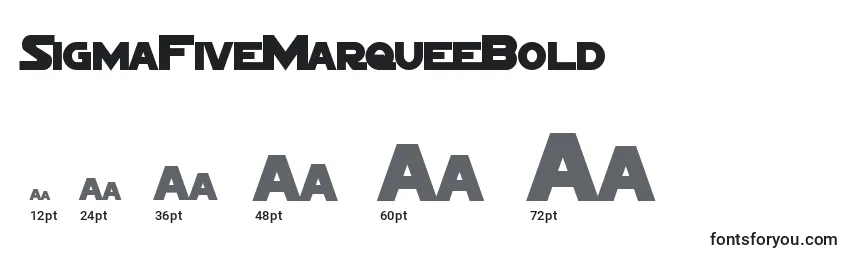 SigmaFiveMarqueeBold Font Sizes