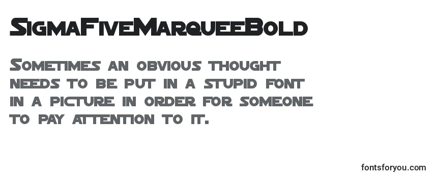SigmaFiveMarqueeBold Font