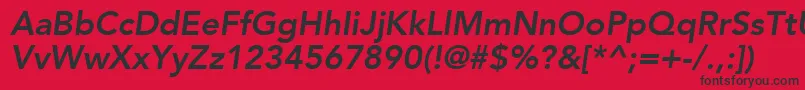 ExpoSsiBoldItalic Font – Black Fonts on Red Background