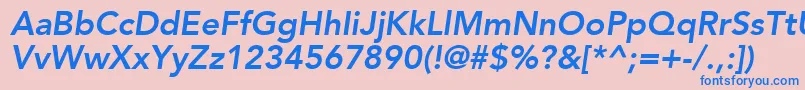 ExpoSsiBoldItalic Font – Blue Fonts on Pink Background