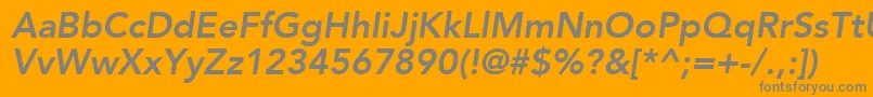 ExpoSsiBoldItalic Font – Gray Fonts on Orange Background