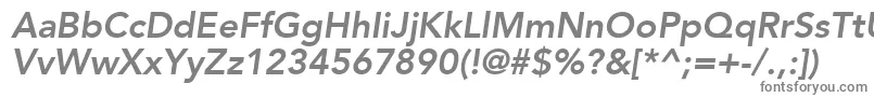 フォントExpoSsiBoldItalic – 白い背景に灰色の文字