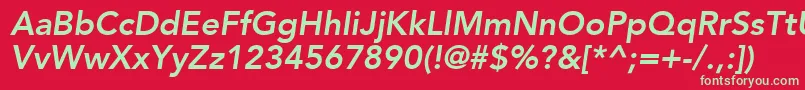 ExpoSsiBoldItalic Font – Green Fonts on Red Background