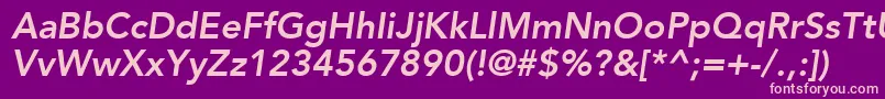 ExpoSsiBoldItalic Font – Pink Fonts on Purple Background