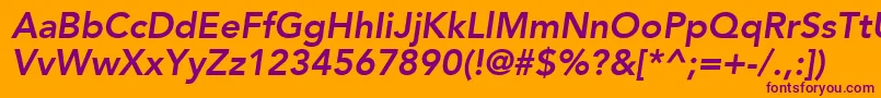 ExpoSsiBoldItalic Font – Purple Fonts on Orange Background