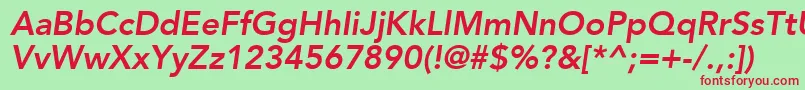 ExpoSsiBoldItalic Font – Red Fonts on Green Background