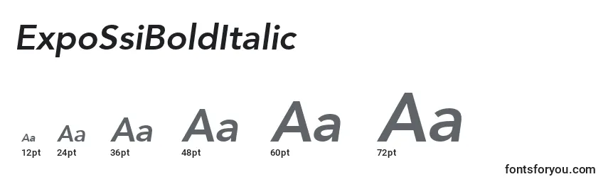 Размеры шрифта ExpoSsiBoldItalic